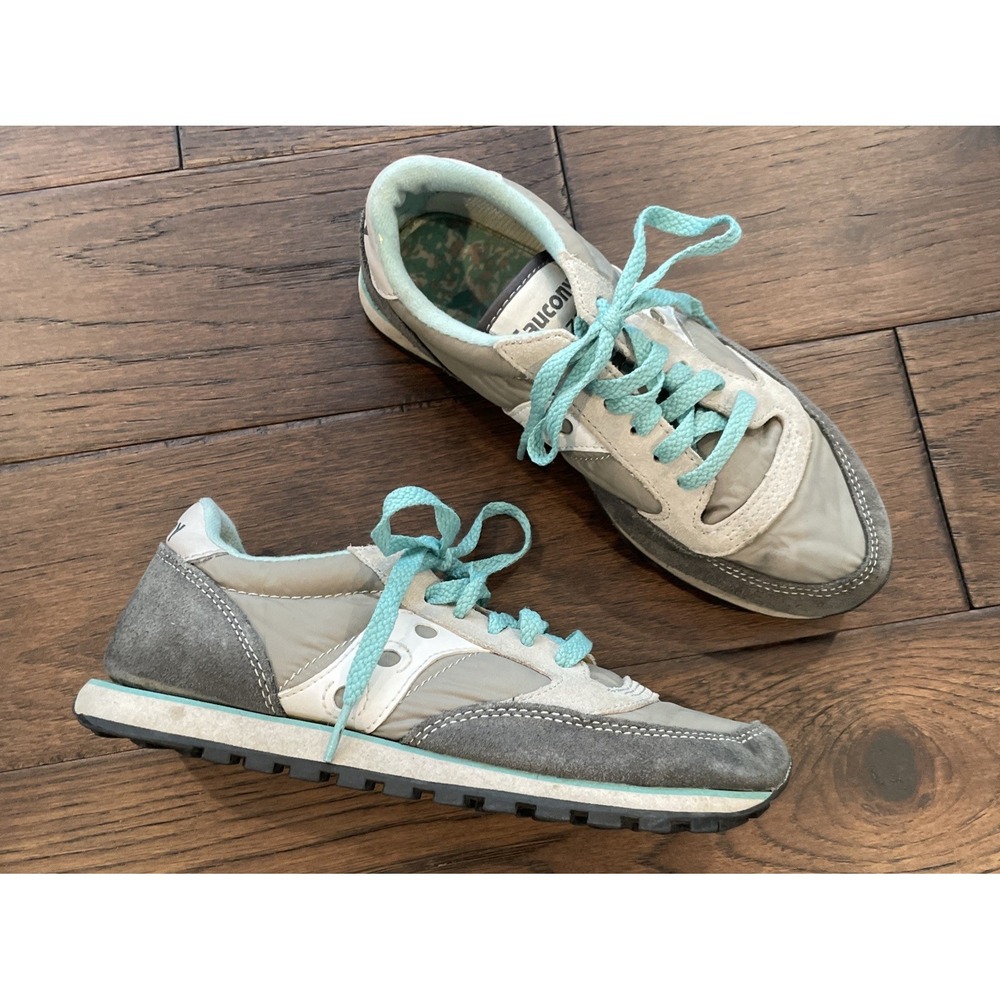 Saucony Jazz Low Pro Shoes Womens Sz 6.5 Grey Casual Sneakers‎